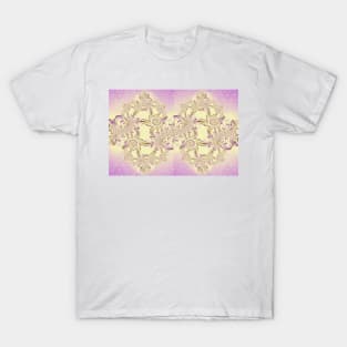 Pink and Gold Decorative Design T-Shirt